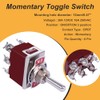 weideer weideer 4Pcs Waterproof Momentary Toggle Switch 12V 30A (ON)-Off-(ON)