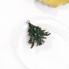 Christmas Tree Brooch Crystal Rhinestone Xmas Brooches Pin Tiered Leaf
