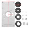 Aluminum Alloy Router Table Insert Plate With Ring For Woodworking