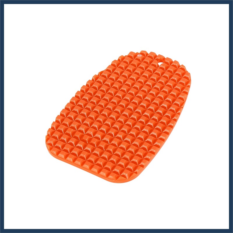 INFINAUTO 2pcs Motorcycle Kickstand Support Pad Side Stand Pad Orange