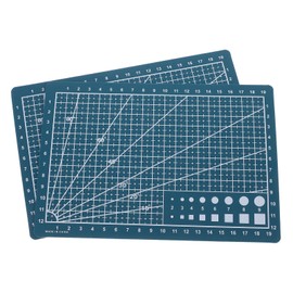 TEHAUX 2pcs Double-Sided Cutting Mat for Crafting PVC Cutting Board Measurements for Sewing Projects Scrapbooking