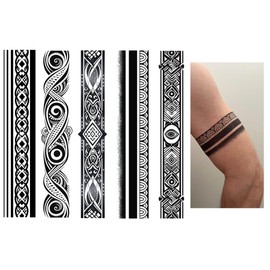 5 Sheets Temporary Bracelet Tattoos Tribal Tattoo Maori Design Tattoos Luc5