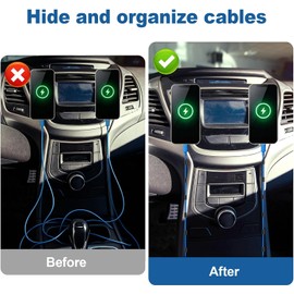 12Pzs Clips Cables Moldura Coche Organizador Cables Dashcam