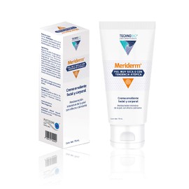 MERIDERM - Crema a base de Cúrcuma, emoliente facial y Corporal para piel con resequedad o tendencia atópica, con alta absorción,75ml - Restauración intensiva con efecto calmante