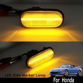 Mingrui test Full Led Front Fender Side Marker Light Compatible With 1999-2009 Hon'da S2000 S2K 2pcs Clear Lens LED Sidemarker Lamp