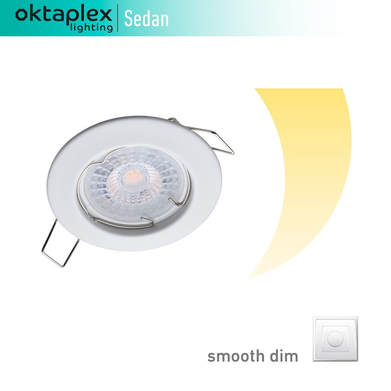 Oktaplex lighting Set of 3 Ceiling Spotlights - Continuously Dimmable