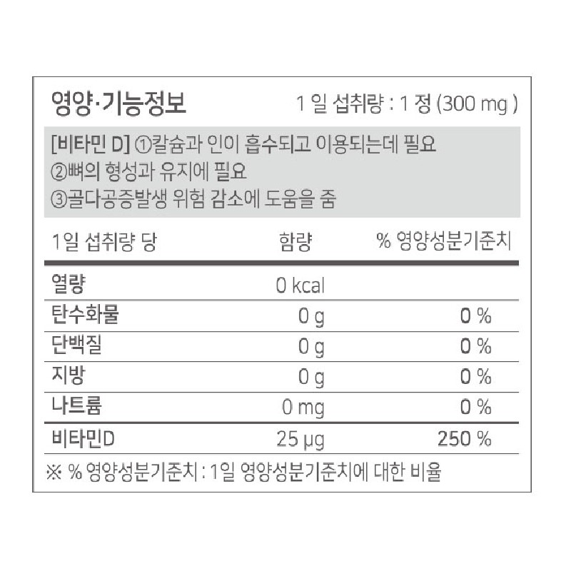 Dr.Lin Organic Vitamin D 1000IU 60 tablets (4) / 닥터린