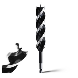 30 x 230 mm Wood Auger Drill Bit for Softwood, Hardwood with Centre Point and E 9.5 Shank