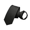 NECOTIA Brand, One-Touch Attachment Necktie, Matte Black, Plain (2.0 inches