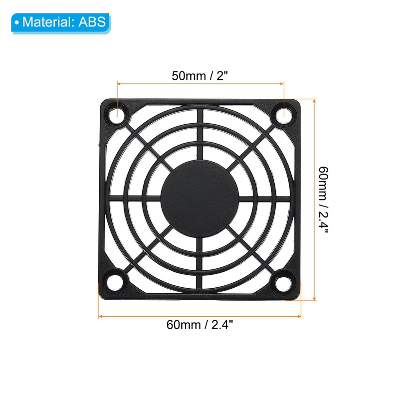 PATIKIL 8 Pack Fan Filter ABS Plastic Protective Grille 60