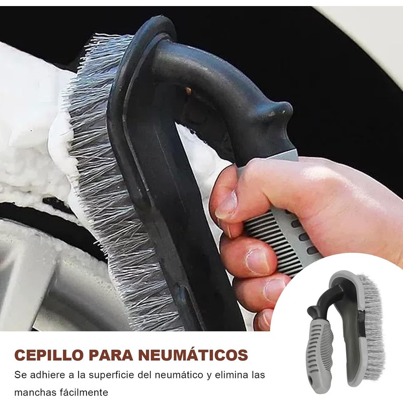 3PCS Cepillos de Llantas, Brochas para Detalla de Ruedas para