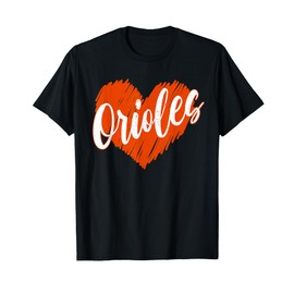 Retro Orioles-Name Love Heart Gifts Women Men Kids T-Shirt