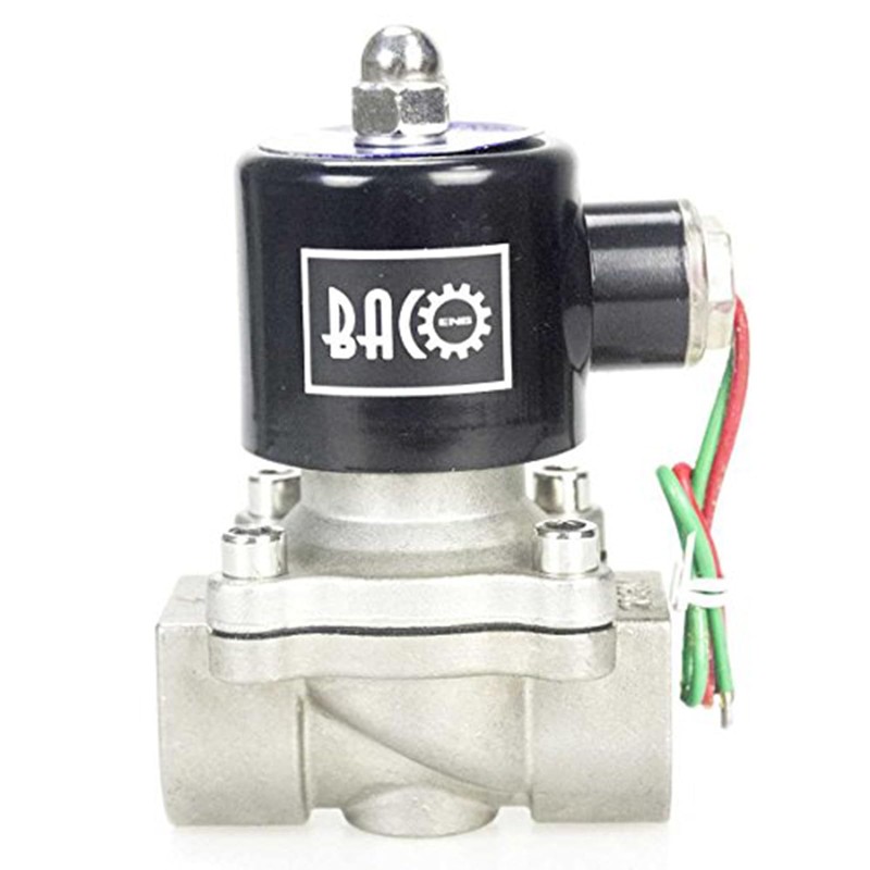BACOENG 1/2" DC12V NPT Stainless Steel Normally Closed Electric Solenoid