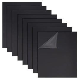 OLYCRAFT 8 Sheets Black ABS Plastic Sheet 200x250mm ABS Plastic Plates 0.5mm Thick Hard Plastic Sheet for Architectural Models Sand Table Building Model Material Supplies