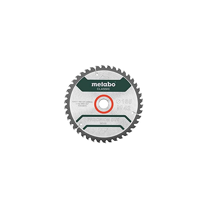 Metabo 628026000 Precision Cut Wood Classic Saw Blade 165 x