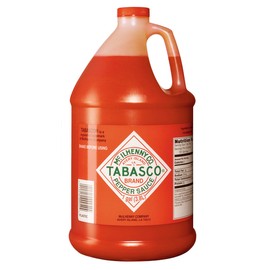TABASCO Brand Original Red Pepper Hot Sauce, Medium Heat, Bulk Plastic Jug, Classic & Versatile, Three Simple Ingredients, For Large Recipes & Marinades, Great on Everything, 128 Fl Oz (Pack of 1)