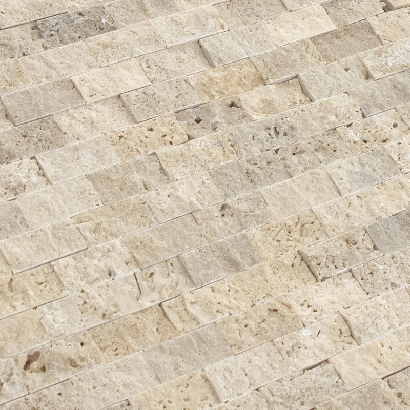 SUNWINGS 5-Sheet Peel and Stick Mosaic Natural 3D Stone Self