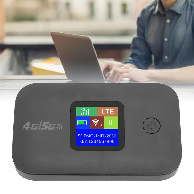 Portable WiFi Hotspot, 4G WiFi Mobile Hotspot Support 8‑10 Users,