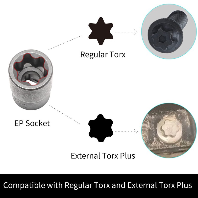 External Torx Plus Socket Set 6 Point EP Socket EP4,