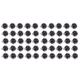 50 cascabeles redondos de metal de 22 mm, cascabeles pequeños de Navidad, cascabeles de colores para Navidad, día festivo, hogar, fiesta, decoración ( )