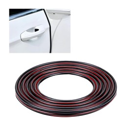 Xiqaler 16.4Ft(5M) Car Door Edge Guards, U-Shaped Auto Door Entry Protective Strips, Scratch-Resistant Doors Edge Trim Seal Protectors for Sedan SUV Truck, Car Accessories (Black)