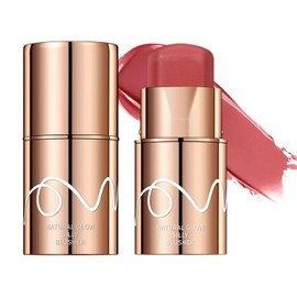 Ofanyia Cream Blush Stick, Unique Roating Design Multi-Use Blush Stick for Lip and Cheek Tint, Lightweight Easy to Blend Natural Cream Blusher, Velvet Matte Texture Blush Face Stick (01# Sweet Peach)