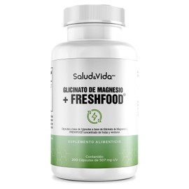 Glicinato De Magnesio 450 mg por cápsula | Uno al día | 200 Cápsulas | S&V | Sin Gluten y Sin OMG.