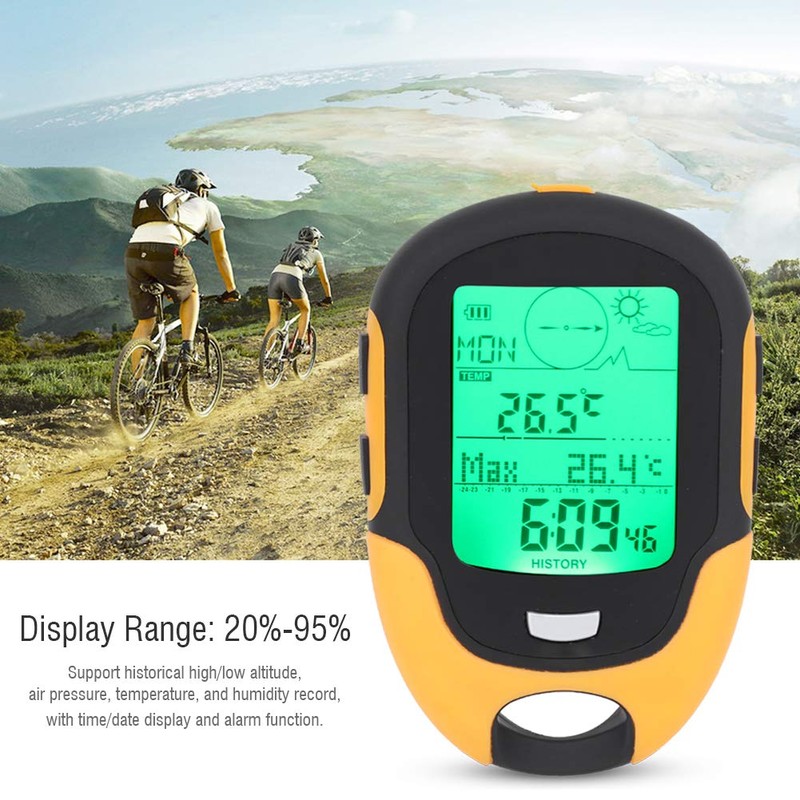 FR500 Outdoor Altimeter Multifunctional Car Altimeter Barometer Thermometer Hygrometer Compass
