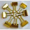 15mm Gold Metal Binder Foldback Clips Bulldog/Paper Clips/Binder Clips File