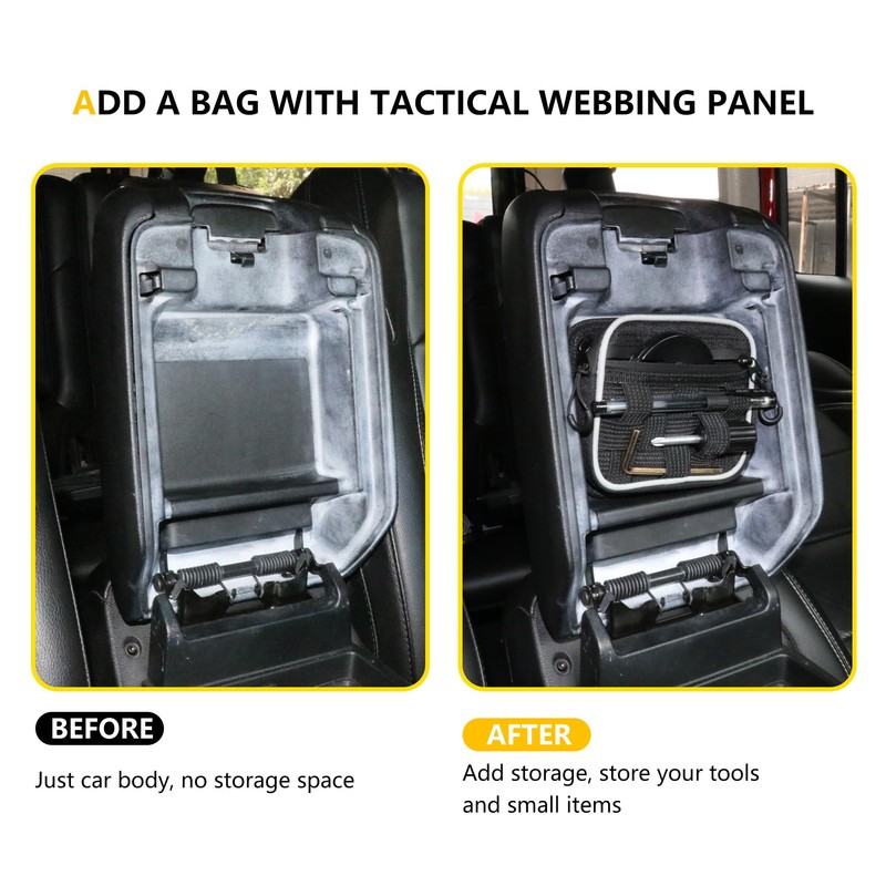 RERPRO Center Console Organizer Storage Compatible with 2018-2025 Jeep Wrangler