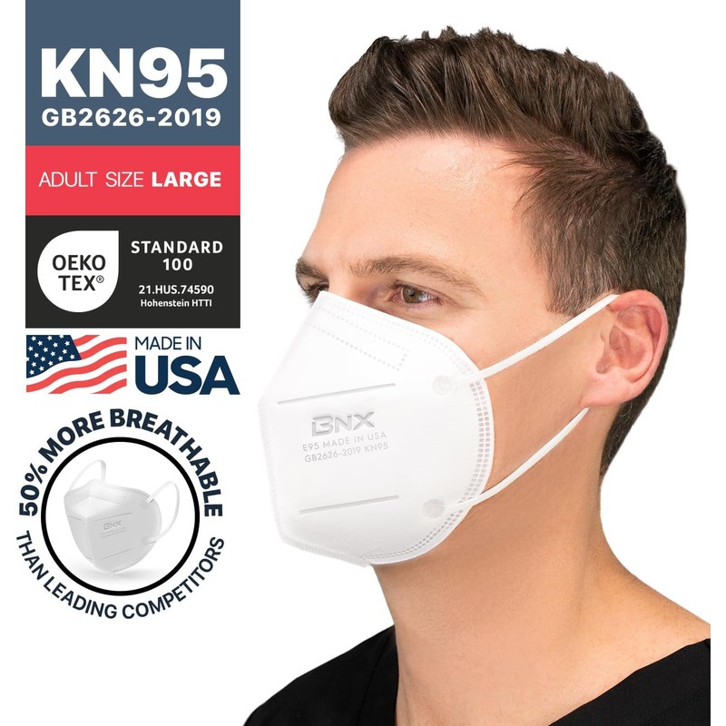 Mascarilla KN95 BNX – Tallas Kids, Adult Medium y Large