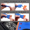 Tanstic 36Pcs Non-Marring Plastic Chisel Scraper, Plastic Razor Blade Scraper