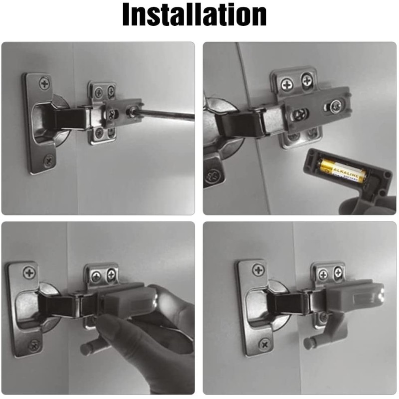 Zerodis 10-Piece Universal Closet LED, Hinge Sensor Light for Cabinet,