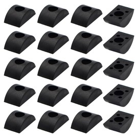 20 Pieces Plastic Half Moon Washer M10 Half Moon Nut Washer Half Moon Nuts Spacer 10mm Hole Dia Half Moon Nuts Washer Spacer for Furniture Connector, Black