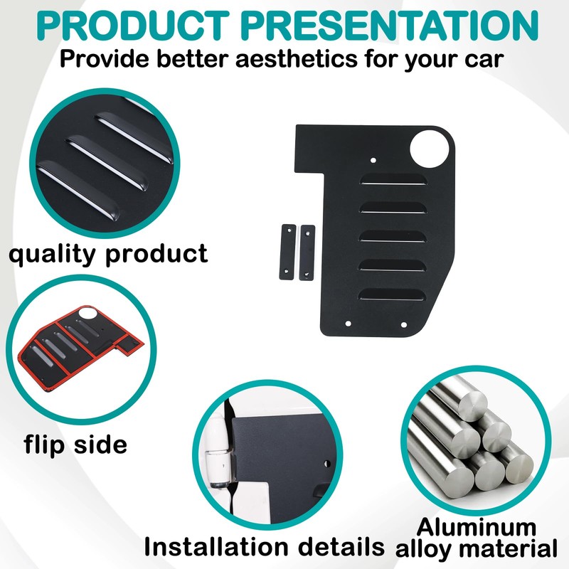 Hudiriy Car Engine Right Side Air Vent Grilles Cover Compatible