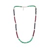 Silverly Women's 925 Sterling Silver Ruby Emerald Sapphire Pearl 45