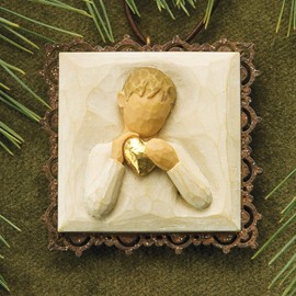 Willow Tree Heart of Gold Metal Edged Ornament by Susan Lordi