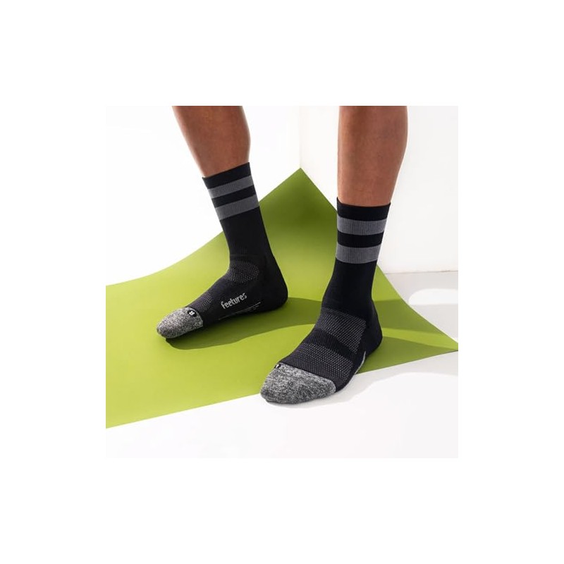 Features Elite_LIGHT_MINI CREW Socks, Black