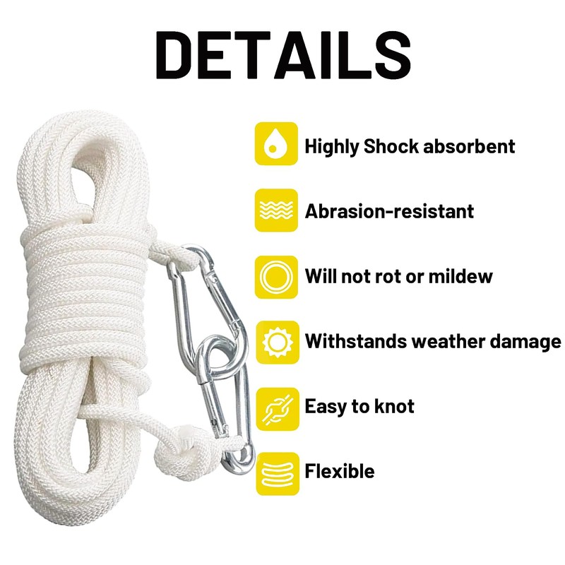 Dantolo 20 m Flagpole Accessory Ropes, Nylon Flag Rope for