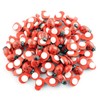 Tegg Wooden Ladybug Sticker 100PCS 3D Tiny Red Ladybird Flatback