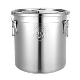 HAPPCUCOE Stainless Steel Airtight Canister for Kitchen,Food Storage Containers, Rice Cereal Grain Container, Storage Food Flour Sugar Milk Cookie (33L)