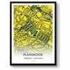 GroundDesigns TORQUAY UNITED FC Football Gift PLAINMOOR Stadium Art Map