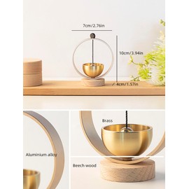 Orin, Buddhist Altar, Pet Orin, Brass, Natural Wood, Mini Rin, Buddhist Tools, Rin and Buddhist Tools, Beautiful Tone, Portable, Convenient Orin, Buddhist Tools Set