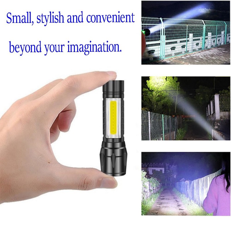 CLEZGO Rechargeable Flashlights High Llumens LED-Mini USB Rechargeable Flashlight for