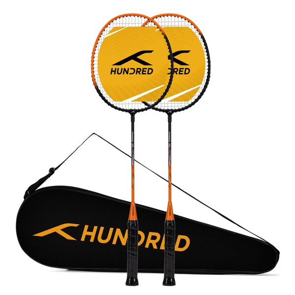 Hundred Powertek 100 (Set of 2) Badminton Racquet with Full