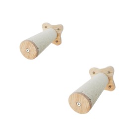 2pieces Wall Mounted Cat Scratcher,Cat Wall Scratching Posts and Cat Shelves,Wall Cat Tree for Indoor Cats,Cat Wall Furniture Scratch Posts with Sisal Rope (Style 1)