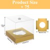 75PCS Candy Apple Boxes with Hole 3.54 Inches Clear Apple