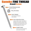 Suneke 200PCS #6 X 3/4" High Hardness Drywall Screws, Black
