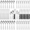 PHILIPALA Silverware Set, 48-Piece Flatware Set with Steak Knives for