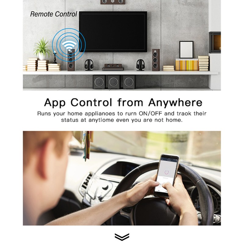 Smart Wall Switch 2 Gang Touch Glass Panel Support Voice